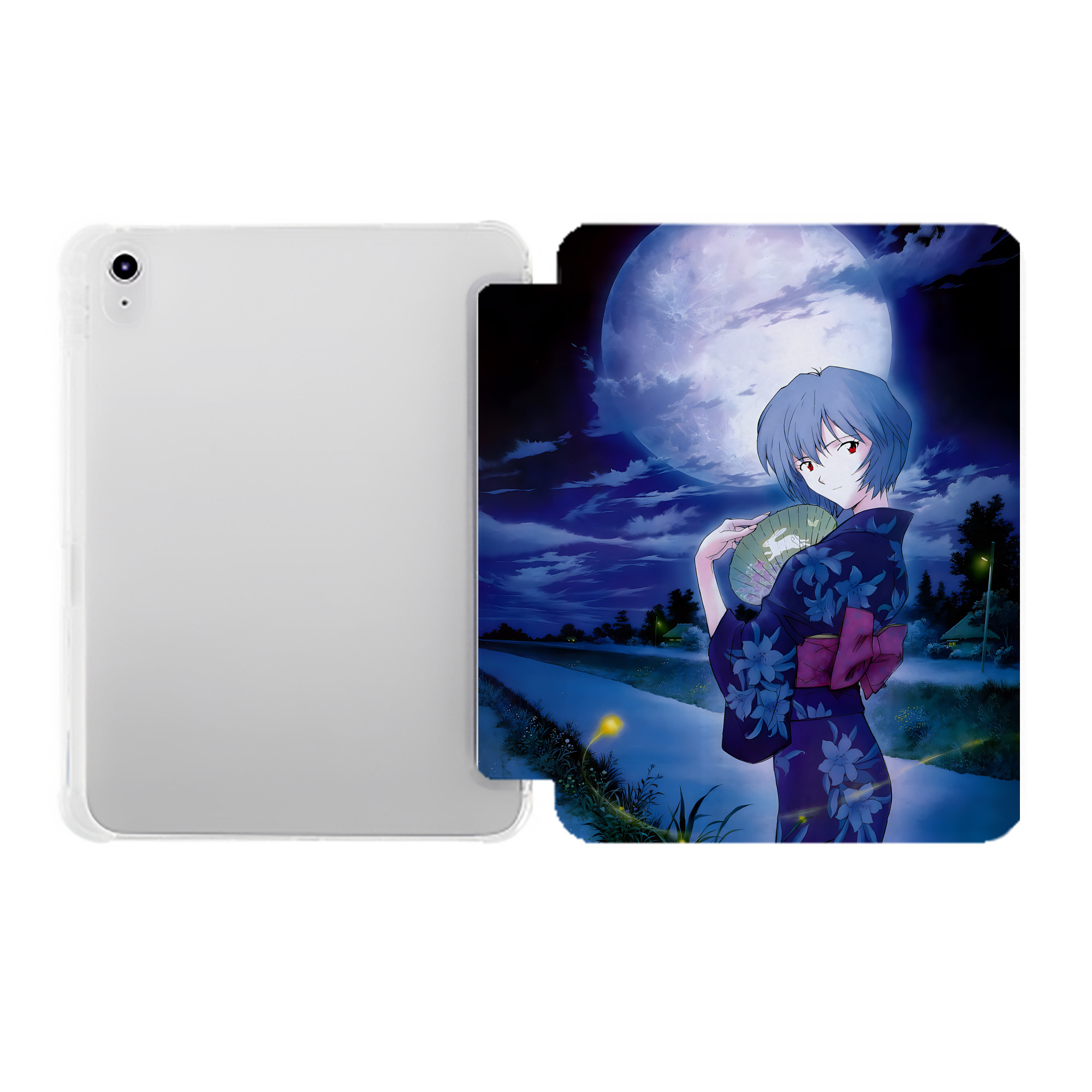 （画像用） EVA 新世紀エヴァンゲリオン IPad ケース ペン収納付き 三つ折りスタンド PUレザー×シリコン 対応機種9.5/10.5/10.9インチ